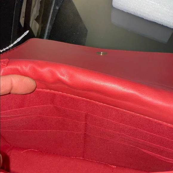 BADGLEY MISCHKA Red Quilted Chain Shoulder Bag - Picture 9 of 11